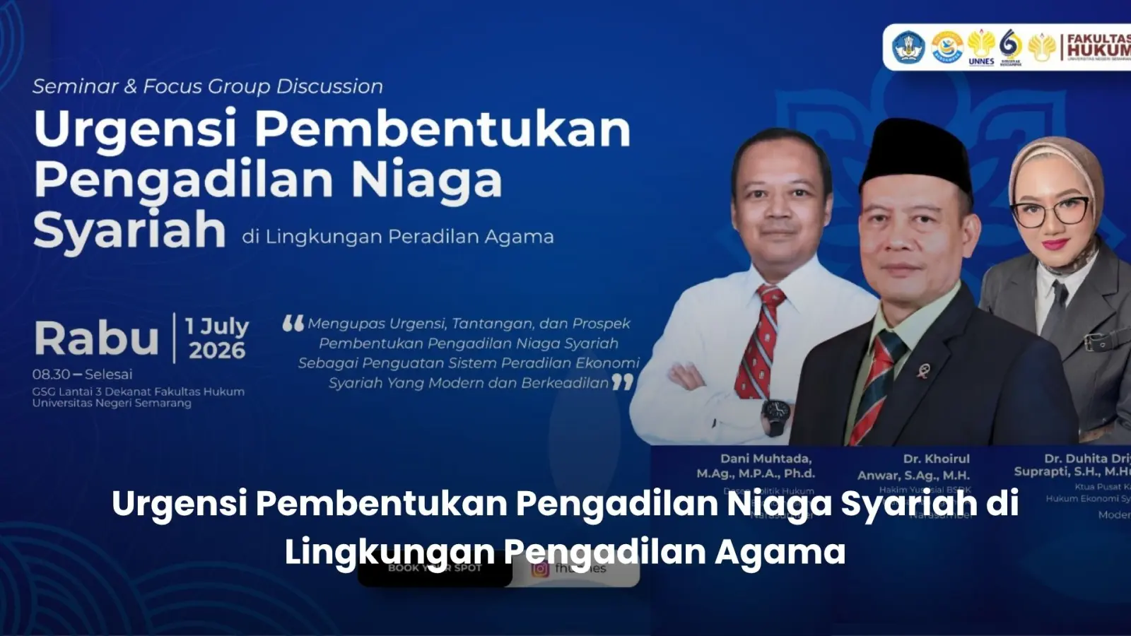 Urgensi Kelembagaan Pengadilan Niaga Syariah: Mengakhiri Dualisme Yurisdiksi Menuju Kepastian Hukum dan Sharia Compliance di Indonesia