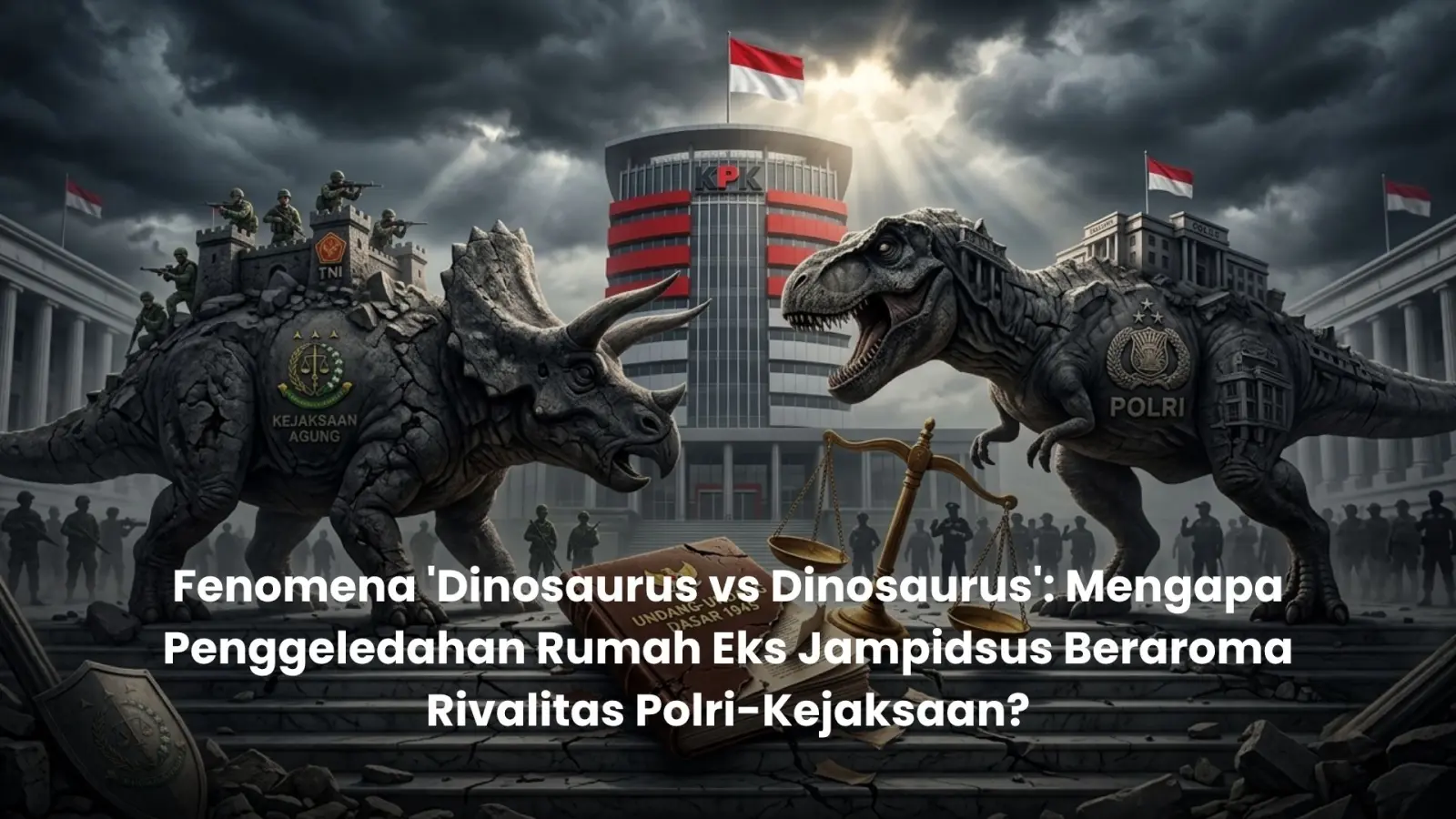 Gelut Dinosaurus vs Dinosaurus dan Aroma Rivalitas Polri-Kejaksaan: Kira-Kira Siapa Pemenang dan Siapa Wasitnya?
